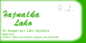 hajnalka laho business card
